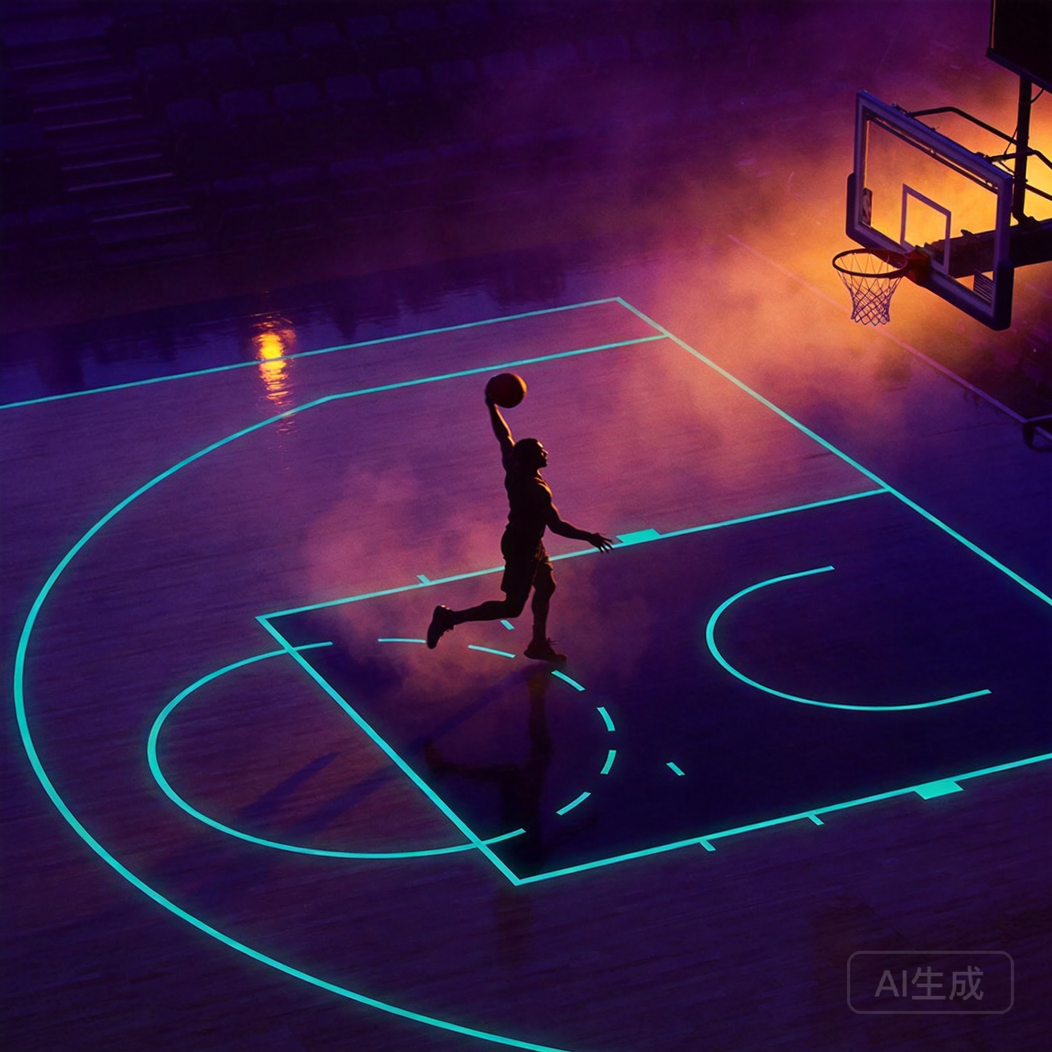 NBA今日赛程主题插画